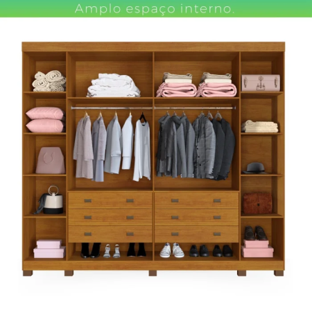 Guarda-roupa Casal 6 portas Atlanta 100% MDF - Imagem 2