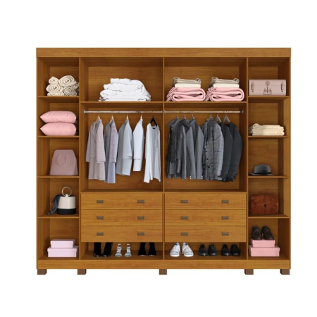 Guarda-roupa Arezzo Casal 6 portas ripado - Imagem 2