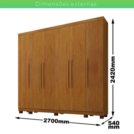 Guarda-roupa Casal 6 portas Atlanta 100% MDF - Imagem 3