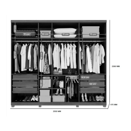 Guarda-roupa Casal Istambul 07 portas - Imagem 4